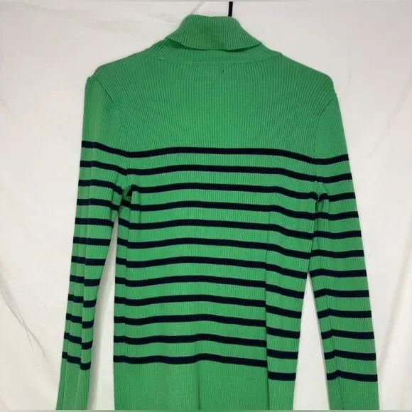Green and Blue Striped Ralph Lauren Sweater Size L - Picture 5 of 6